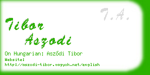 tibor aszodi business card